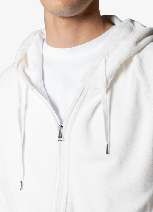 Aurélien Sweatvest met opgestikte zakken - detail 4 white-110