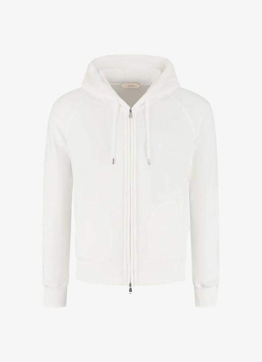 Aurélien Sweatvest met opgestikte zakken - voorkant 5 white-110