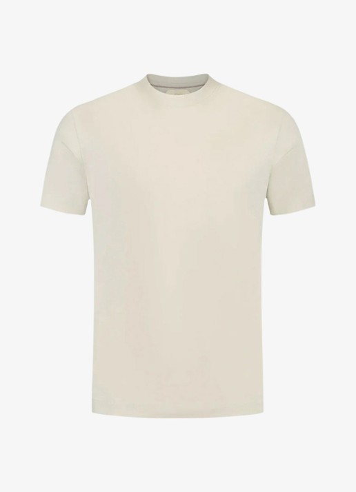 Aurélien T-shirt met ronde hals - voorkant ecru-100