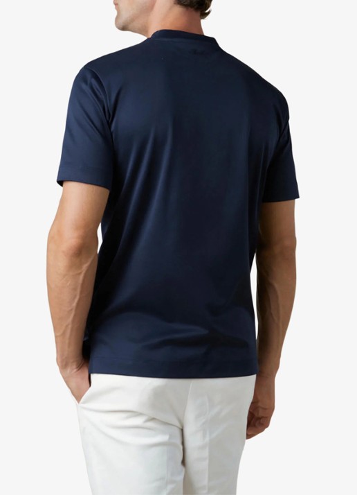 Aurélien T-shirt met ronde hals - achterkant 4 navy-410