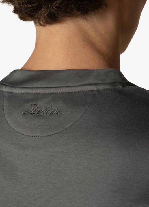 Aurélien T-shirt met ronde hals - detail 5 chocolate-201 / bruin