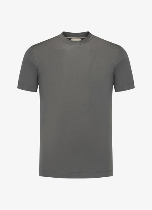 Aurélien T-shirt met ronde hals - voorkant dark grey-21