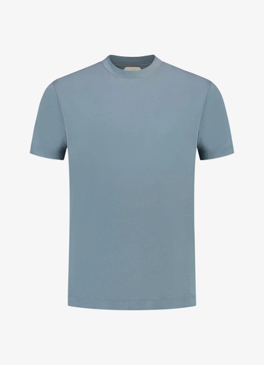 Aurélien T-shirt met ronde hals - voorkant 5 petrol-460 / blauw