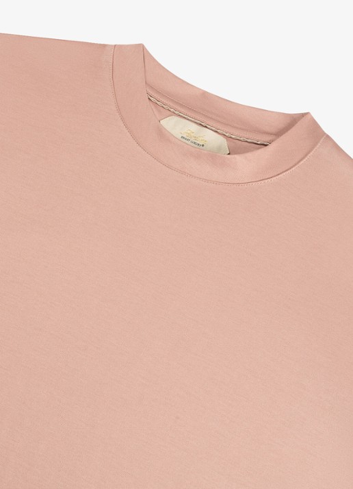 Aurélien T-shirt met ronde hals - detail chocolate-201 / bruin