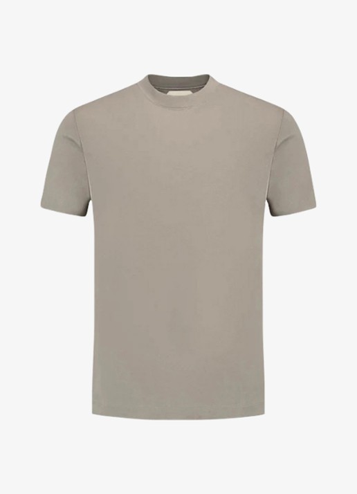 Aurélien T-shirt met ronde hals - voorkant 3 dark taupe-901