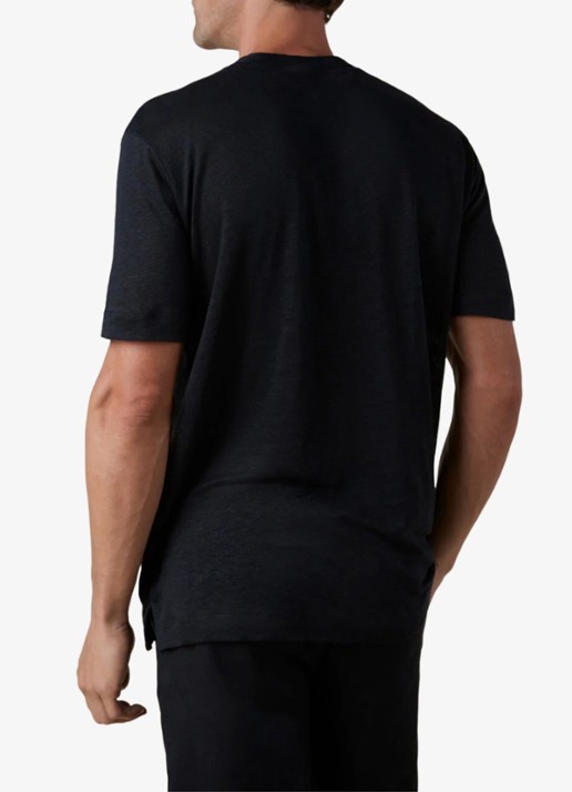 Aurélien T-shirt van linnen - achterkant 5 black-1