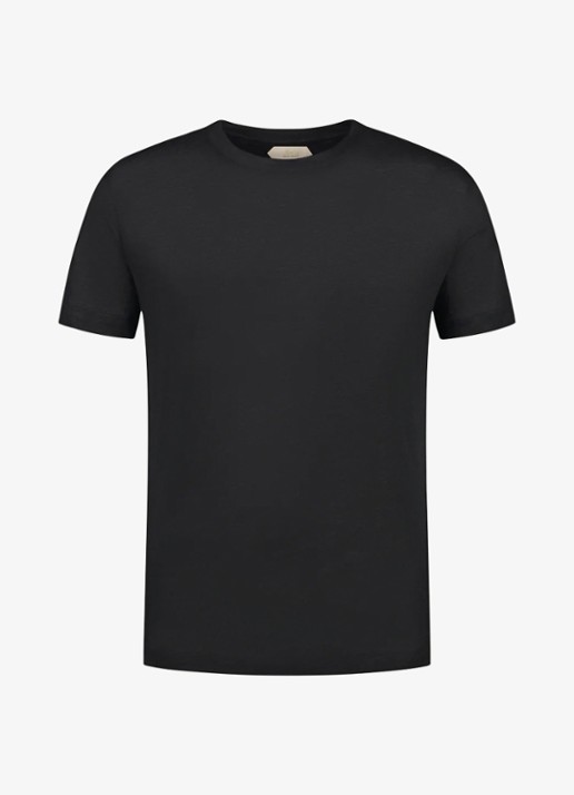 Aurélien T-shirt van linnen - voorkant black-1