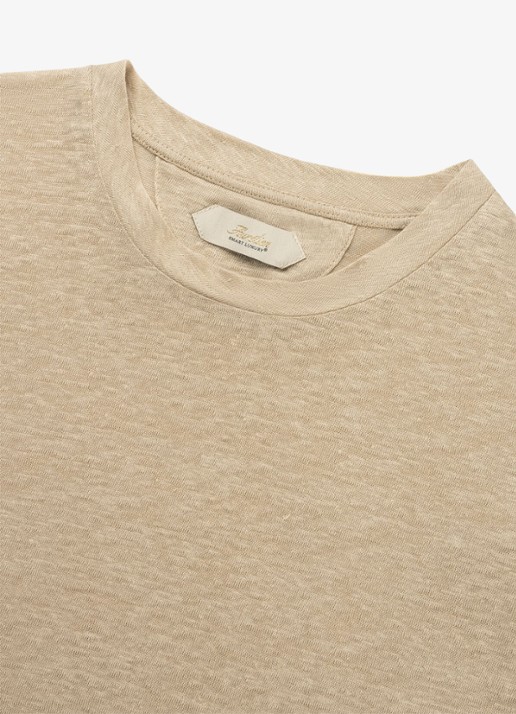 Aurélien T-shirt van linnen - detail 3 beige