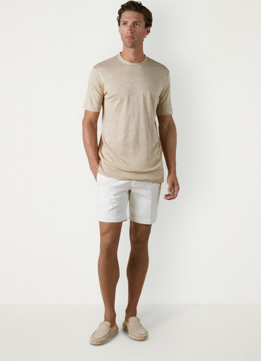 Aurélien T-shirt van linnen - voorkant 5 beige