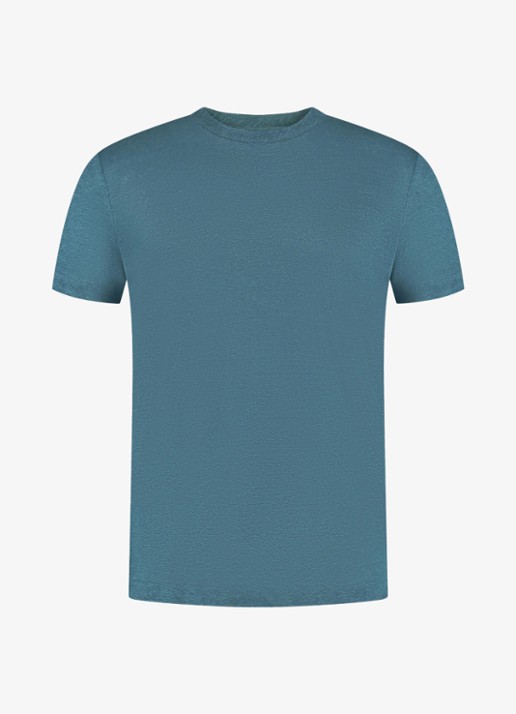 Aurélien T-shirt van linnen - voorkant sea green-301