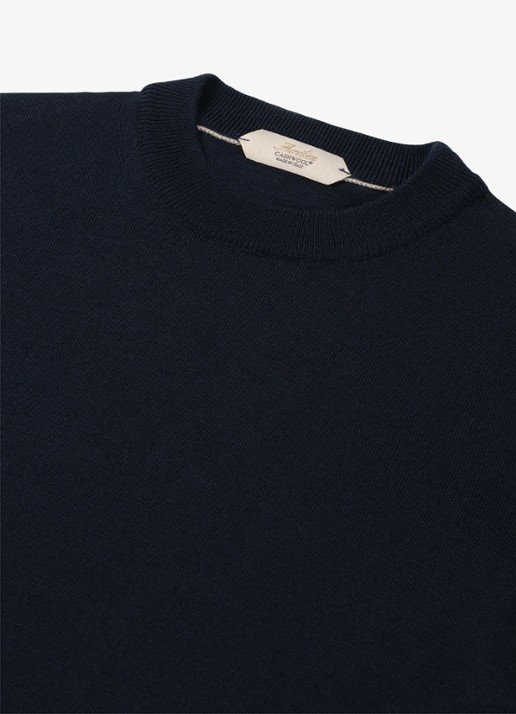 Aurélien T-shirt van merino wol - detail 4 navy-410