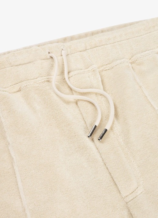 Aurélien Terry straight fit korte broek van badstof - detail 2 shell-101