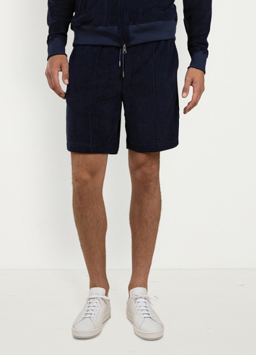 Aurélien Terry straight fit korte broek van badstof