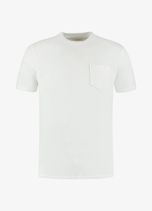 Aurélien Terry Towelling T-Shirt - voorkant petrol-460 / blauw