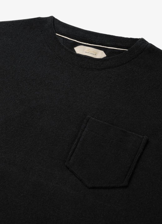 Aurélien Terry Towelling T-Shirt - detail 2 zwart