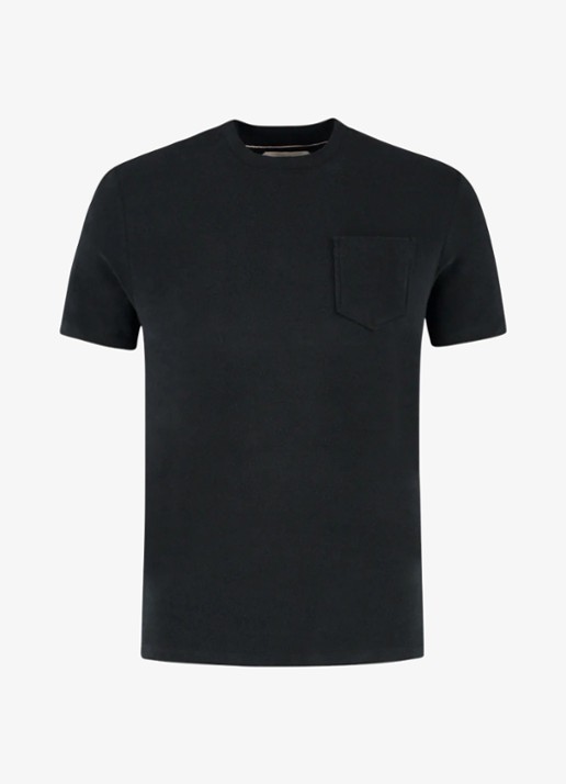Aurélien Terry Towelling T-Shirt - voorkant black-1