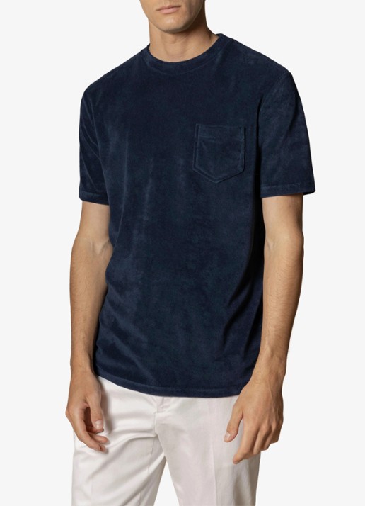 Aurélien Terry Towelling T-Shirt - detail dark beige-251 / beige