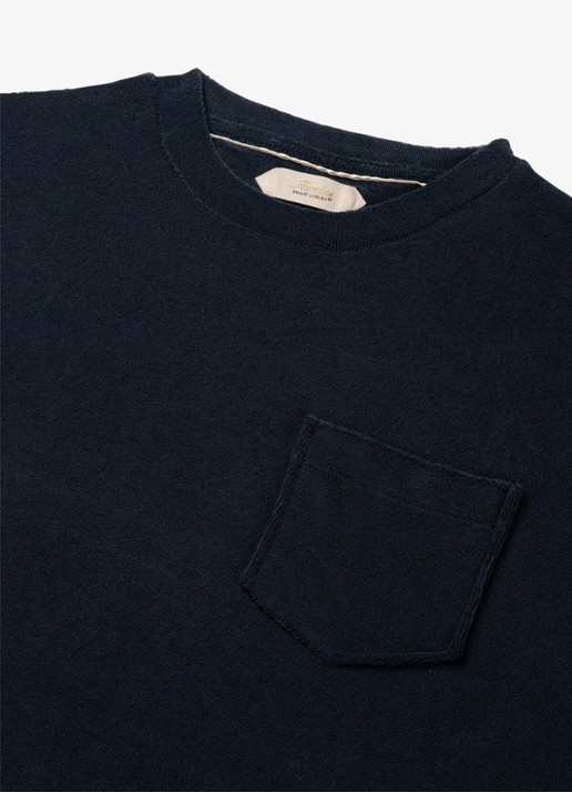 Aurélien Terry Towelling T-Shirt - detail 3 navy-410