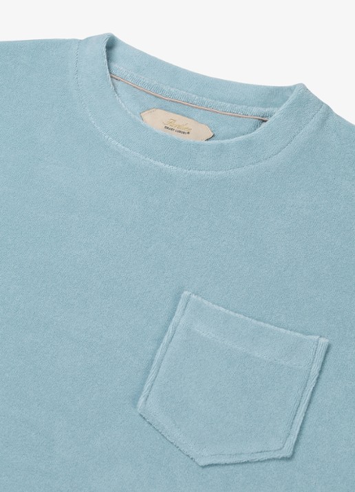 Aurélien Terry Towelling T-Shirt - detail 3 turquoise