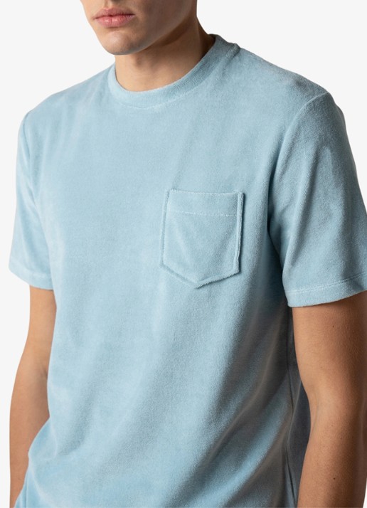 Aurélien Terry Towelling T-Shirt - detail 4 turquoise