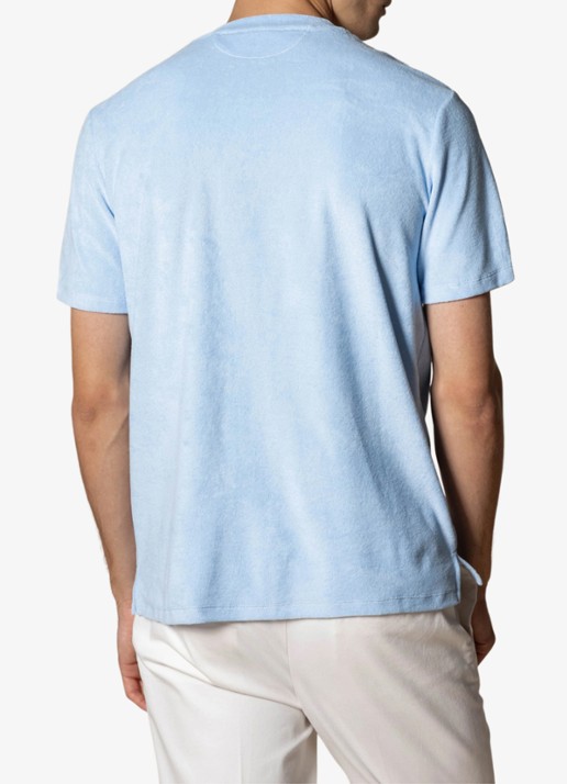 Aurélien Terry Towelling T-Shirt - achterkant 3 light blue-450