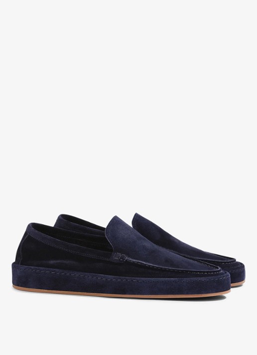 Aurélien Voyager loafer van suède - detail dark navy-411 / blauw