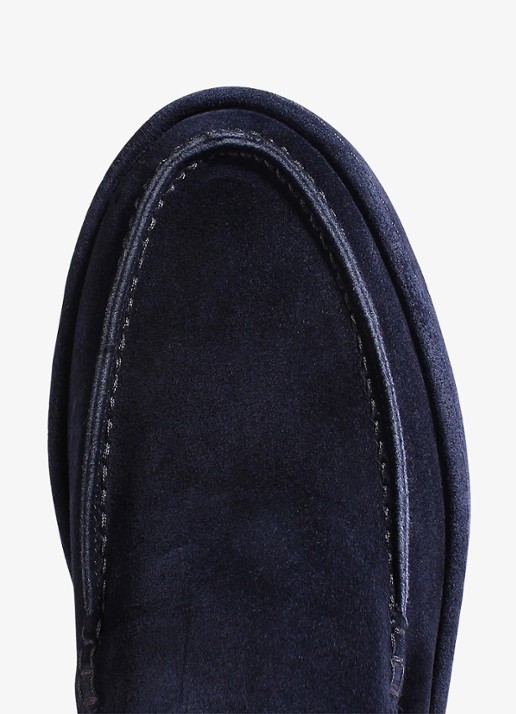 Aurélien Voyager loafer van suède - detail 3 dark navy-411 / blauw