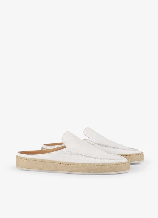 Aurélien Voyager loafer van suède - voorkant 4 white-110 / wit