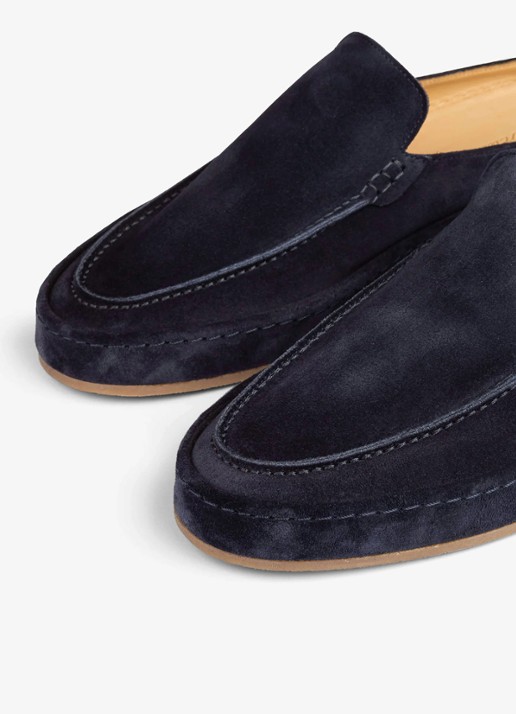 Aurélien Voyager loafer van suède - detail 3 navy-410 / blauw