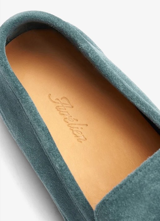 Aurélien Voyager loafer van suède - detail 3 sea green-301
