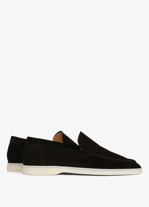 Aurélien Yacht loafer van suède - achterkant 3 black-1 / zwart