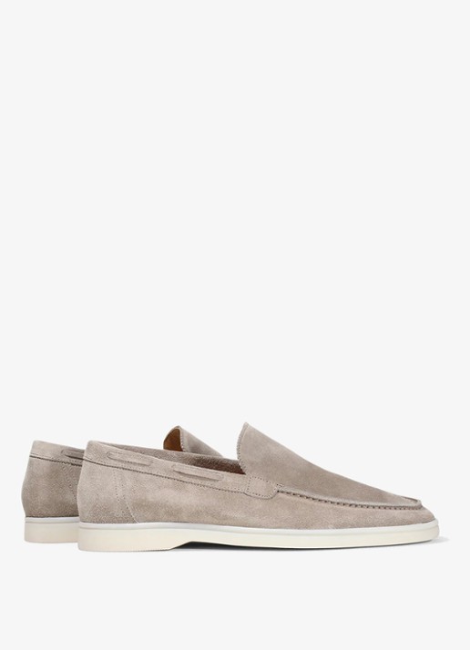 Aurélien Yacht loafer van suède - achterkant 3 light grey-50 / grijs