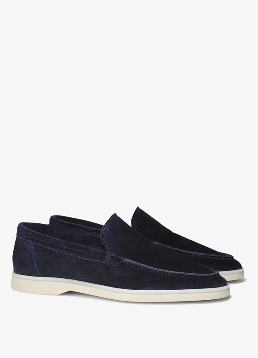 Aurélien Yacht loafer van suède - detail 4 navy-410