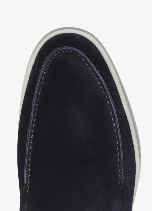 Aurélien Yacht loafer van suède - detail 6 navy-410