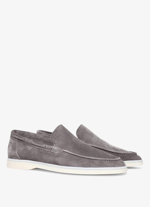 Aurélien Yacht loafer van suède - detail 2 grey-60 / grijs