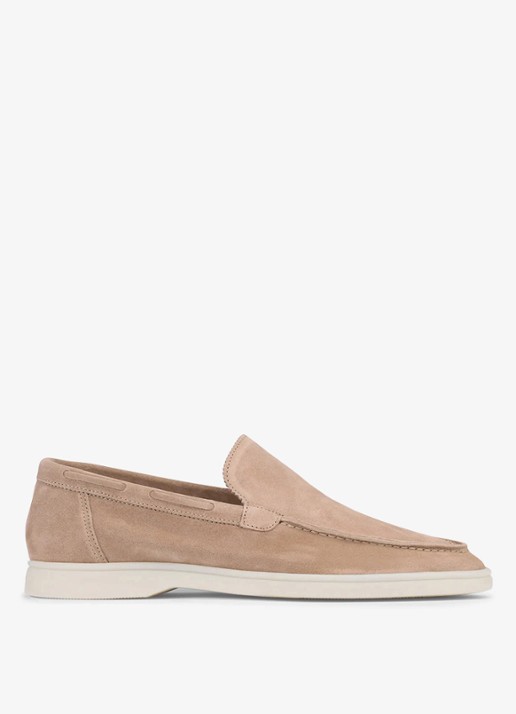 Aurélien Yacht loafer van suède - voorkant 6 beige-260 / beige