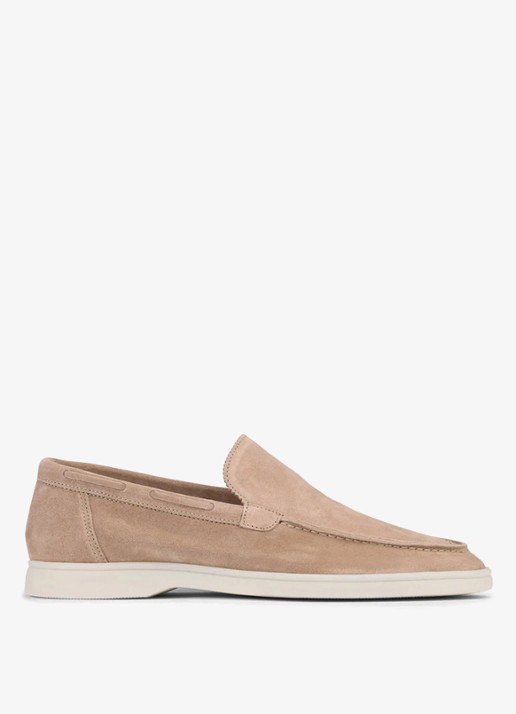 Aurélien Yacht loafer van suède - voorkant 6 beige-260 / beige