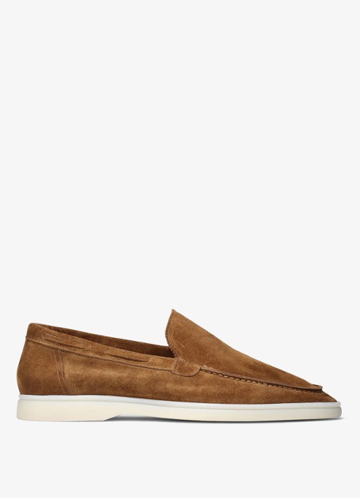 Aurélien Yacht loafer van suède - voorkant 5 caramel-261 / goud