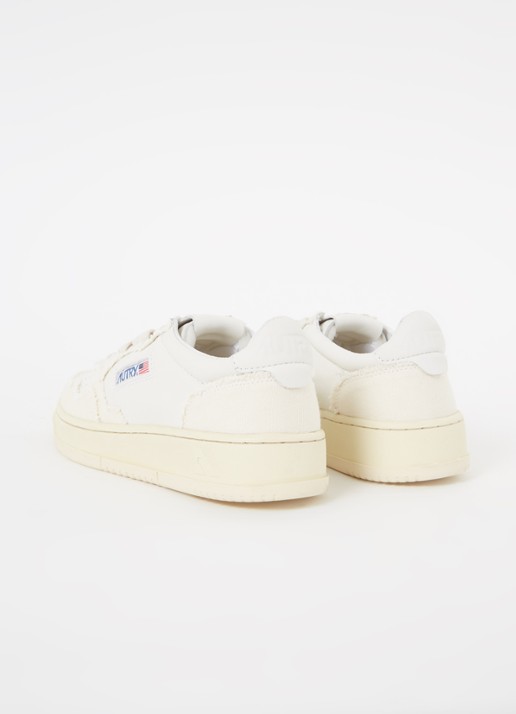 Autry Medalist Low Canvas sneaker van leer - detail 2 gebroken wit