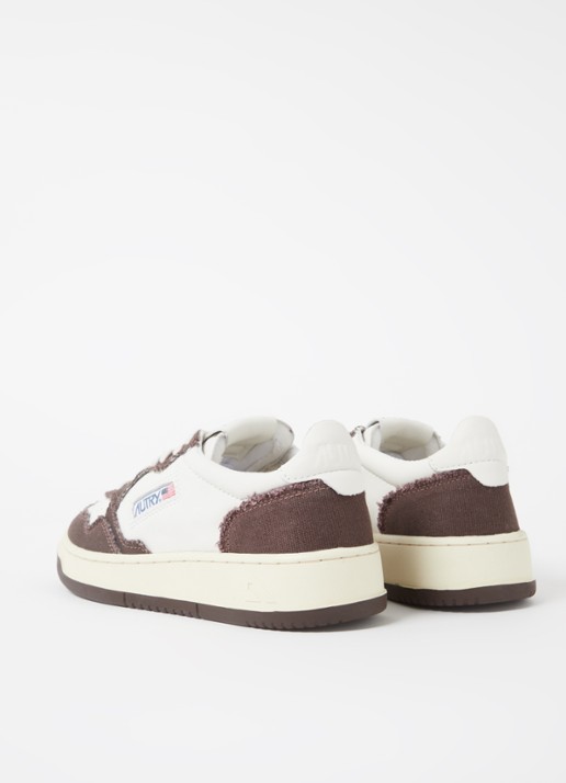 Autry Medalist Low Canvas sneaker van leer - detail 2 donkerbruin