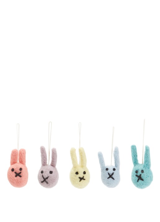 Aveva Bunny little hangings decoratie set van 5