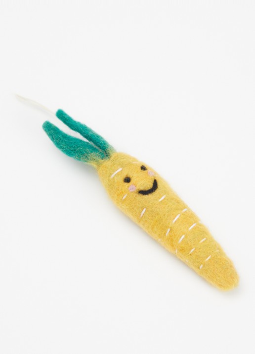 Aveva Carrot little hangings decoratie  - voorkant 2 geel