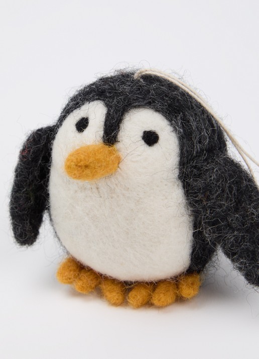 Aveva Pinguin kersthanger 7 cm - detail 3 donkergrijs