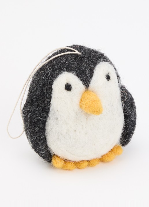 Aveva Pinguin kersthanger 7 cm - detail donkergrijs