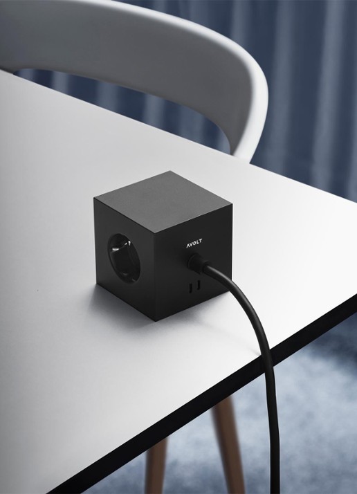 Avolt Square 1 Dual USB-C stekkerdoos 30W - 1,8 meter - detail 3 zwart