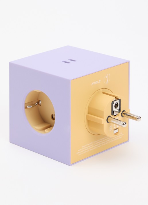 Avolt Square 2 Dual USB-C stekkerdoos 30W - voorkant 2 paars