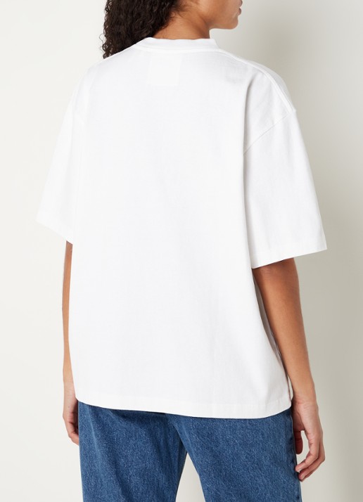 Axel Arigato AA x Mulberry Box Fit T-shirt met logo - unisex - achterkant wit