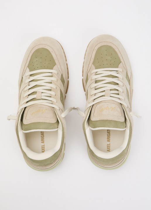 Axel Arigato Area Lo sneaker van suède met details van nubuck - detail 3 lindegroen