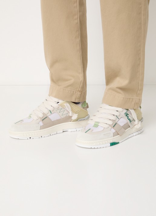 Axel Arigato Area Patchwork sneaker met details van suède en nubuck - voorkant 6 gebroken wit