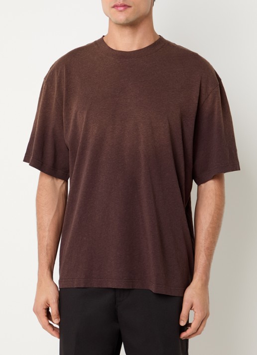 Axel Arigato Bubble T-shirt met backprint - achterkant 4 donkerbruin